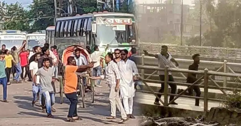 সংঘর্ষের সময় অস্ত্র হাতে